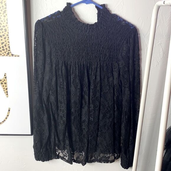 Cable & Gauge Tops - Black Lace Blouse